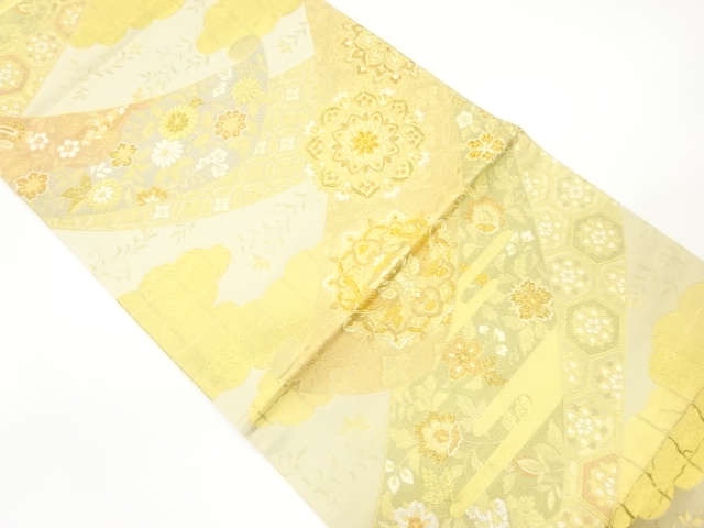 JAPANESE FUKURO OBI / WOVEN FLORAL PLANTS